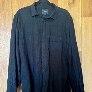 Rails Men's Connor Shirt Casual Button Down Long Sleeve Black Size XL